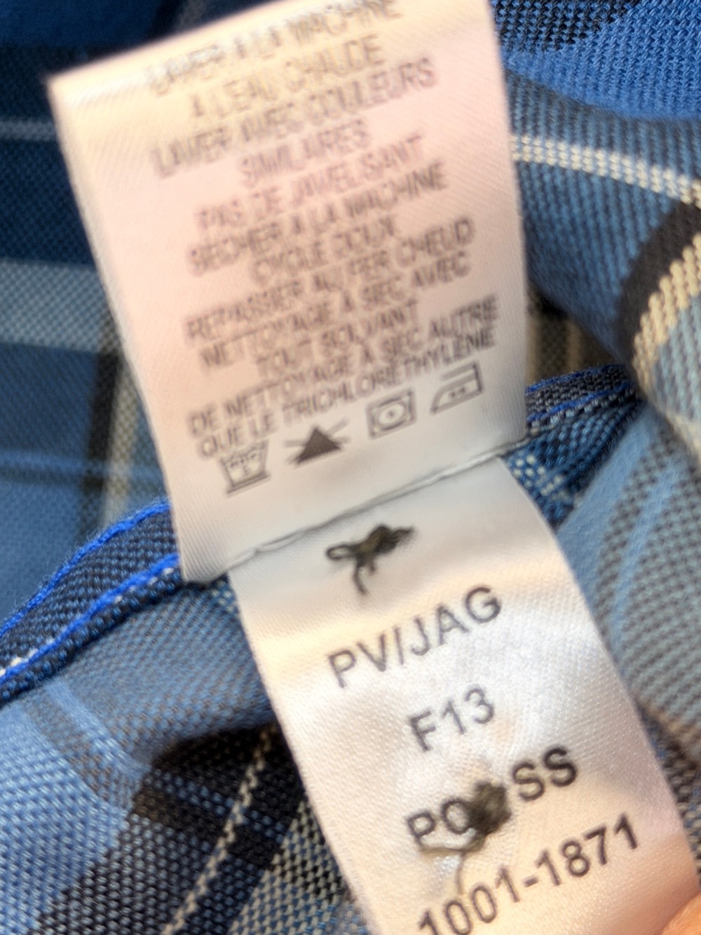New With Tags Exofficio Blue Plaid Long-Sleeve Travel/Hiking Button-Down Shirt - Picture 8 of 11